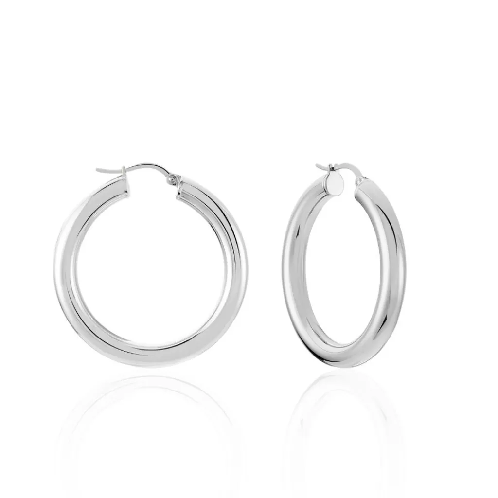 Histoire d'Or Créoles Amael acier blanc Clearance