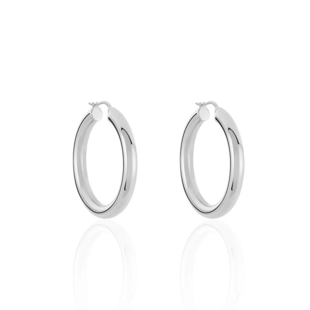 Histoire d'Or Créoles Amael acier blanc Clearance