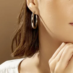 Histoire d'Or Créoles Amael acier blanc Clearance