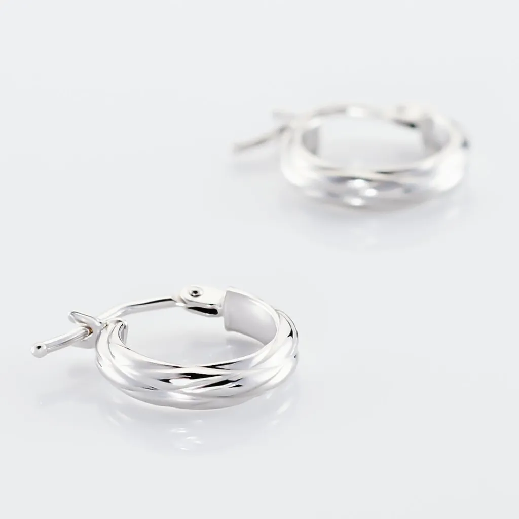 Histoire d'Or Créoles Ananas Or Blanc Discount