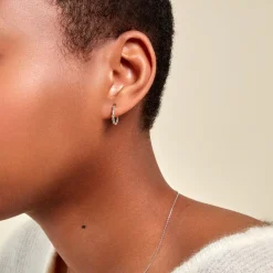 Histoire d'Or Créoles Anastasia Argent Blanc New