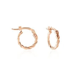 Histoire d'Or Créoles Anastasia Argent Rose Clearance