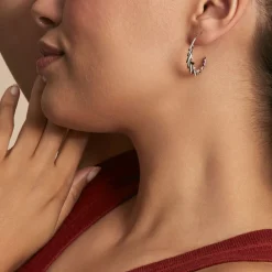 Histoire d'Or Créoles Andeol Rondes Argent Blanc Oxyde De Zirconium