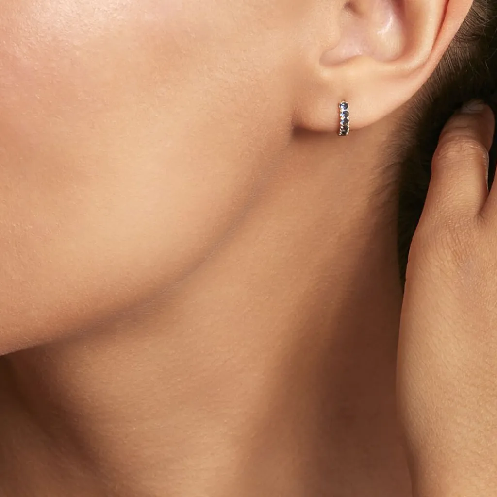 Histoire d'Or Créoles Andgelina Rondes Or Jaune Oxyde De Zirconium or jaune oxyde bleu Hot