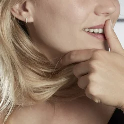 Histoire d'Or Créoles Andgelina Rondes De Zirconium or blanc oxyde Clearance