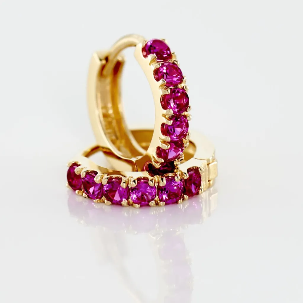 Histoire d'Or Créoles Andgelina Rondes Or Jaune Oxyde De Zirconium or jaune oxyde rose Online