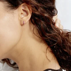 Histoire d'Or Créoles Andgelina Rondes Or Jaune Oxyde De Zirconium or jaune oxyde rose Online