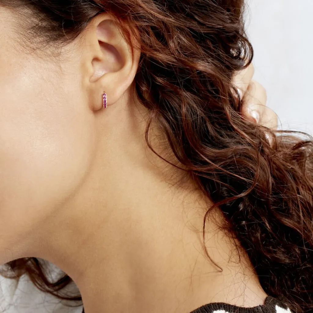 Histoire d'Or Créoles Andgelina Rondes Or Jaune Oxyde De Zirconium or jaune oxyde rose Online