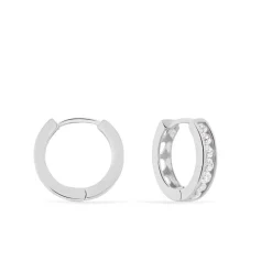 Histoire d'Or Créoles Anne-sixtine Argent Blanc Oxyde De Zirconium Outlet