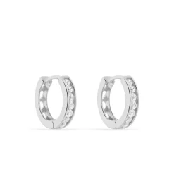 Histoire d'Or Créoles Anne-sixtine Argent Blanc Oxyde De Zirconium Outlet