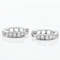 Histoire d'Or Créoles Anne-sixtine Argent Blanc Oxyde De Zirconium Outlet