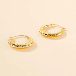 Histoire d'Or Créoles Annis Or Jaune Sale