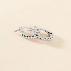 Histoire d'Or Créoles Appolina Argent Blanc Discount