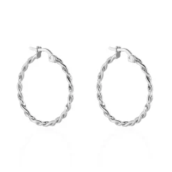 Histoire d'Or Créoles Argent Blanc Abie New