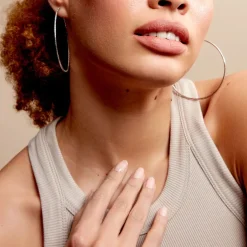 Histoire d'Or Créoles Argent Blanc Agathe Online