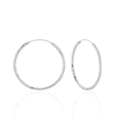 Histoire d'Or Créoles Argent Blanc Agathe Outlet