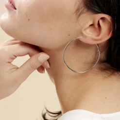 Histoire d'Or Créoles Argent Blanc Agathe Sale