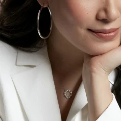 Histoire d'Or Créoles Argent Blanc Anne Discount