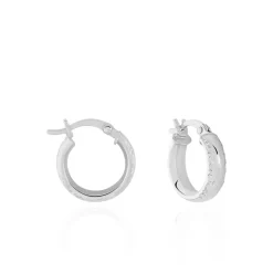 Histoire d'Or Créoles Ava argent blanc