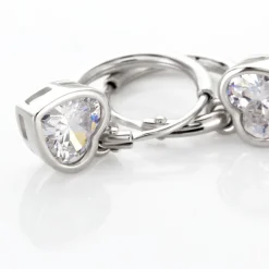 Histoire d'Or Créoles Argent Blanc Dahud Oxydes De Zirconium New