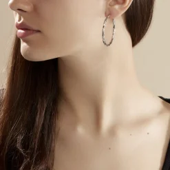 Histoire d'Or Créoles Argent Blanc Diane Sale