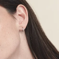 Histoire d'Or Créoles Argent Blanc Eleanora Hot