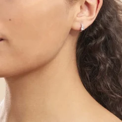 Histoire d'Or Créoles Argent Blanc Gregh Oxydes De Zirconium Hot