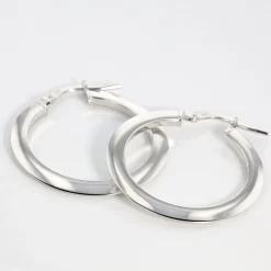 Histoire d'Or Créoles Argent Blanc Hally Clearance