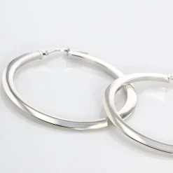 Histoire d'Or Créoles Argent Blanc Hally Outlet