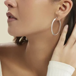 Histoire d'Or Créoles Argent Blanc Hally Best