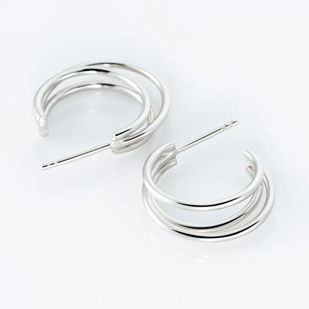 Histoire d'Or Créoles Argent Blanc Jukka Discount