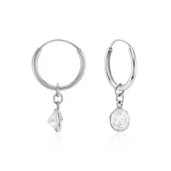 Histoire d'Or Créoles Argent Blanc Lehunnus Oxyde De Zirconium Outlet