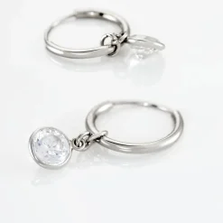 Histoire d'Or Créoles Argent Blanc Lehunnus Oxyde De Zirconium Outlet