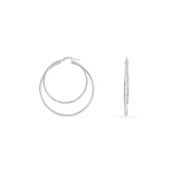 Histoire d'Or Créoles Argent Blanc Marjorie Sale