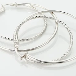 Histoire d'Or Créoles Argent Blanc Marjorie Sale