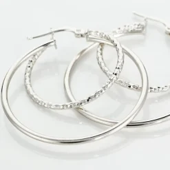 Histoire d'Or Créoles Argent Blanc Marjorie Outlet