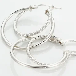 Histoire d'Or Créoles Argent Blanc Marjorie