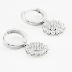 Histoire d'Or Créoles Argent Blanc Maximille Oxydes De Zirconium Outlet