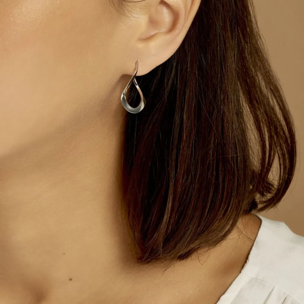 Histoire d'Or Créoles Argent Blanc Olivia Clearance