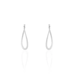 Histoire d'Or Créoles Argent Blanc Olivia Discount