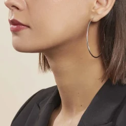 Histoire d'Or Créoles Olympia argent blanc Clearance