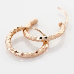 Histoire d'Or Créoles Argent Rose Agathe Clearance