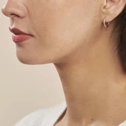 Histoire d'Or Créoles Argent Rose Agathe Clearance