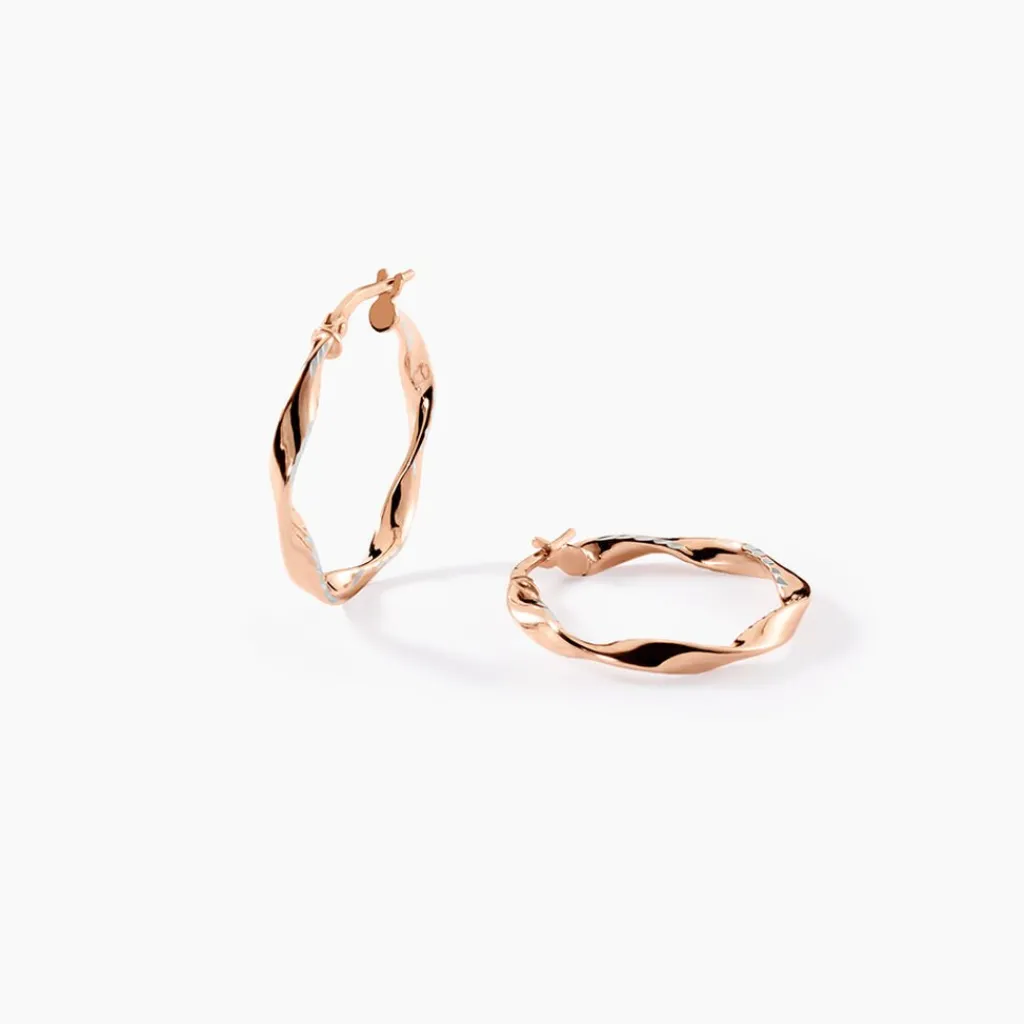 Histoire d'Or Créoles Argent Rose Alieno Clearance