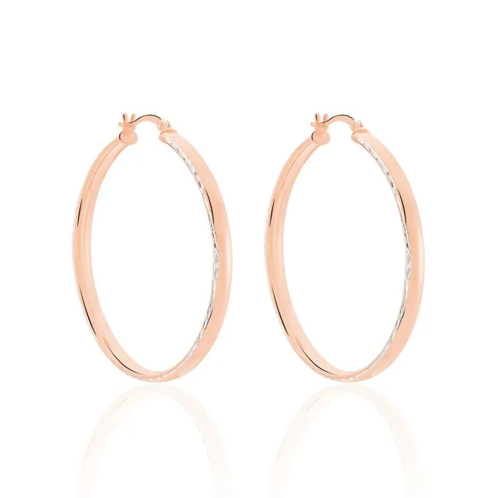 Histoire d'Or Créoles Argent Rose Ava