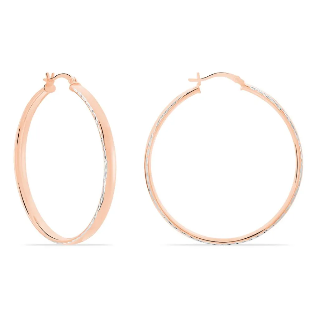 Histoire d'Or Créoles Argent Rose Ava