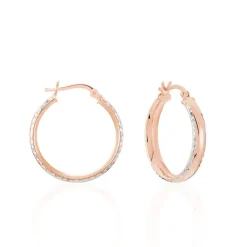 Histoire d'Or Créoles Argent Rose Ava Sale