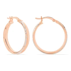 Histoire d'Or Créoles Argent Rose Ava Sale