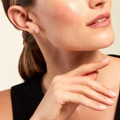 Histoire d'Or Créoles Armeline Argent Blanc Oxyde De Zirconium Sale