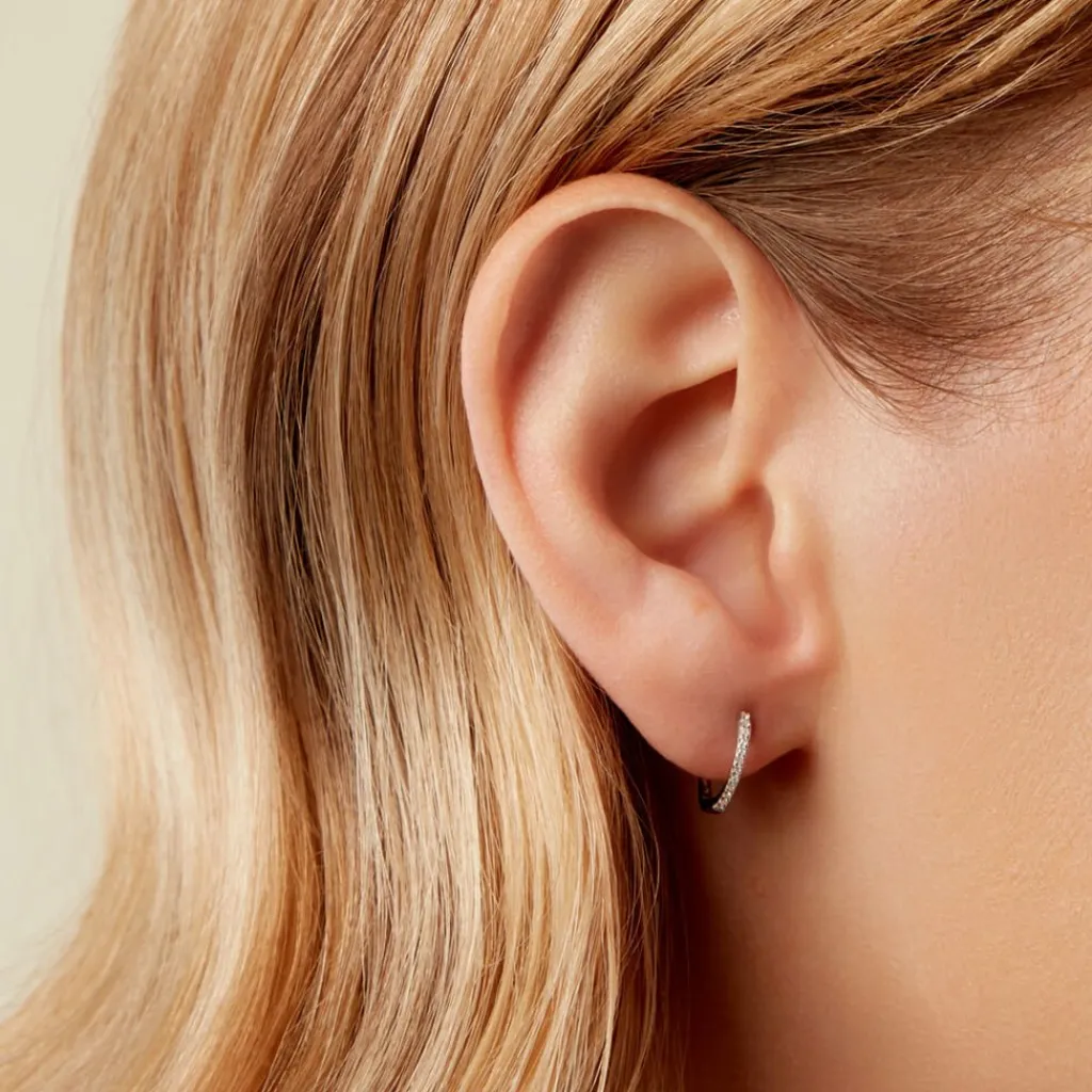 Histoire d'Or Créoles Aryanna Or Blanc Diamant Sale